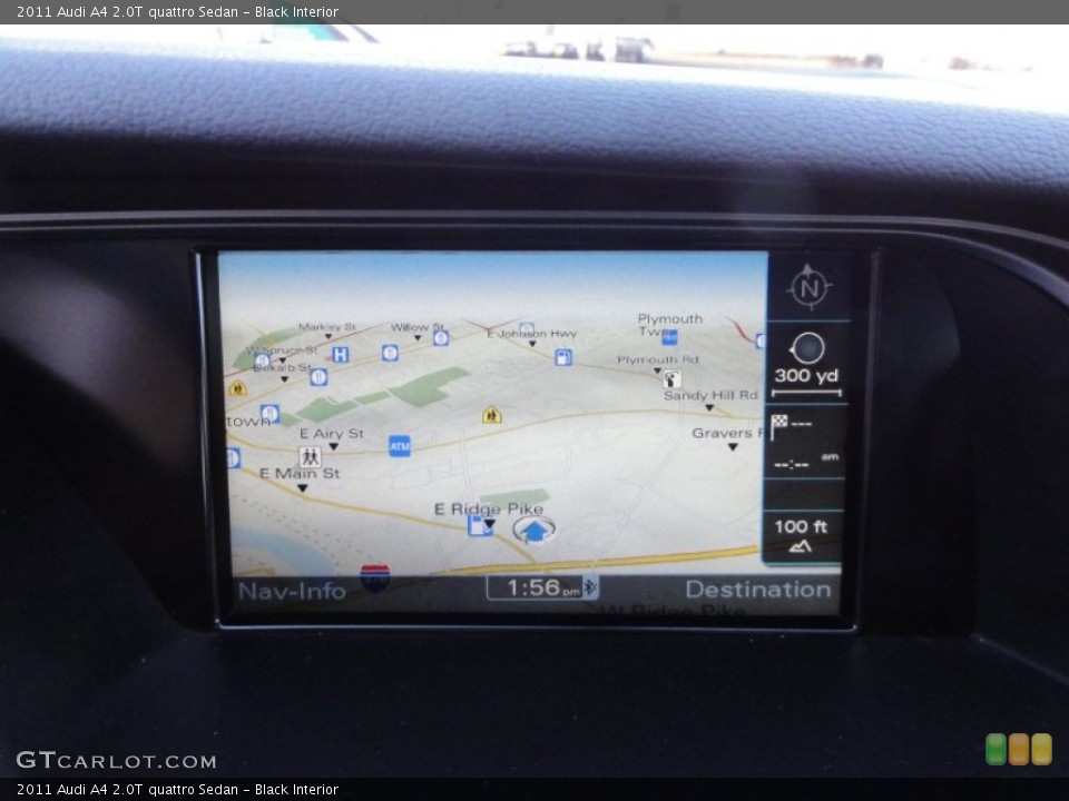 Black Interior Navigation for the 2011 Audi A4 2.0T quattro Sedan #57898302