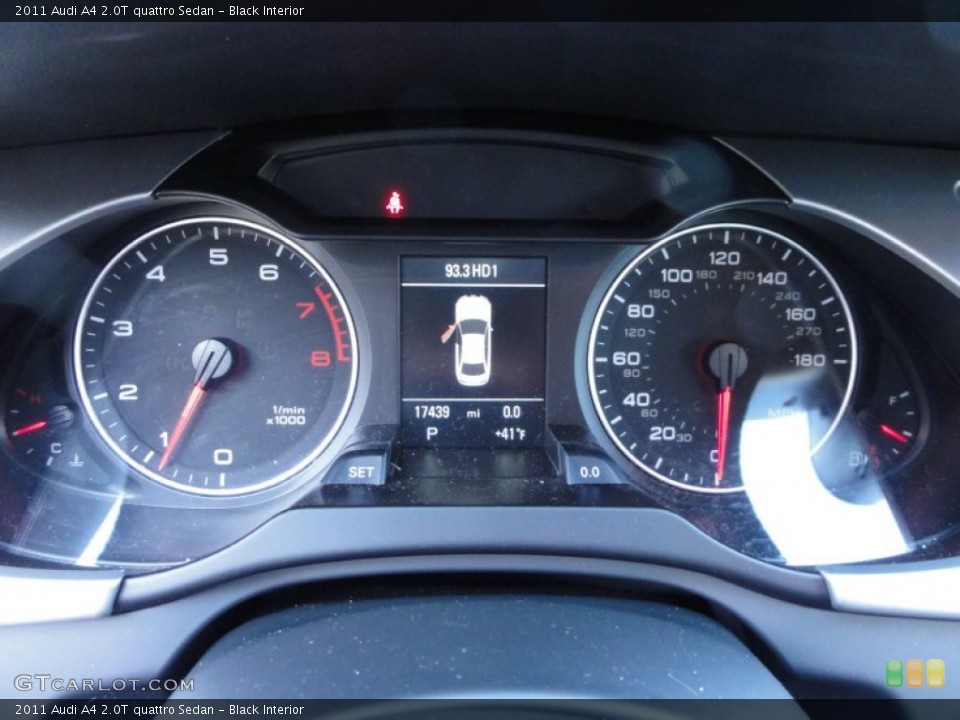Black Interior Gauges for the 2011 Audi A4 2.0T quattro Sedan #57898320