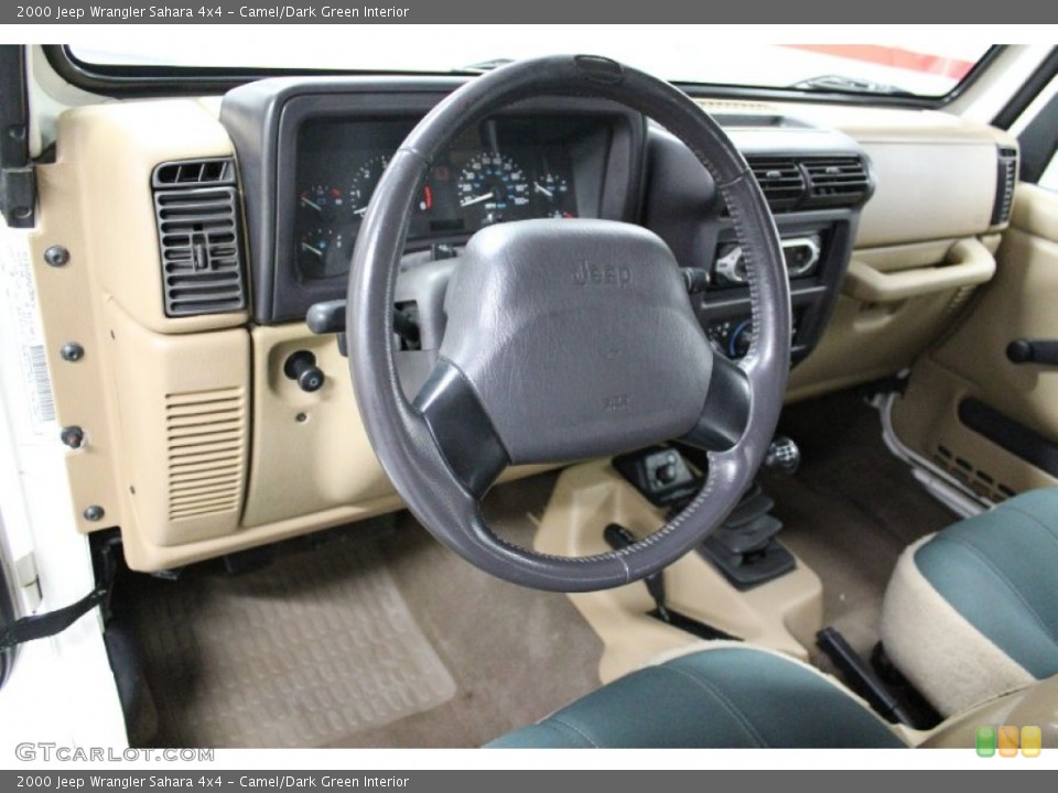 Camel/Dark Green Interior Dashboard for the 2000 Jeep Wrangler Sahara 4x4 #57899478
