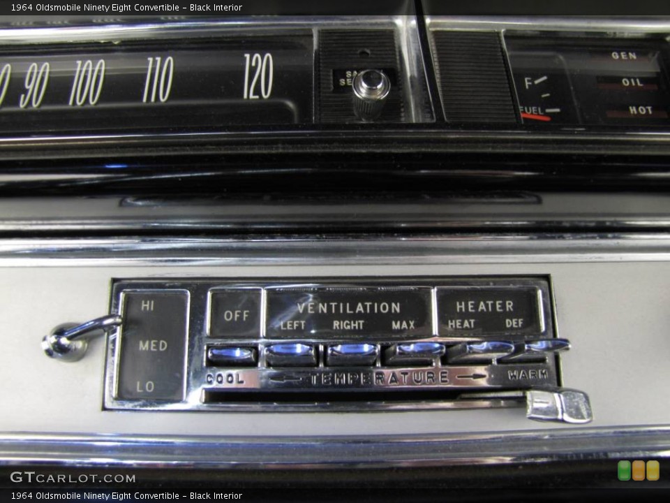 Black Interior Controls for the 1964 Oldsmobile Ninety Eight Convertible #57903916