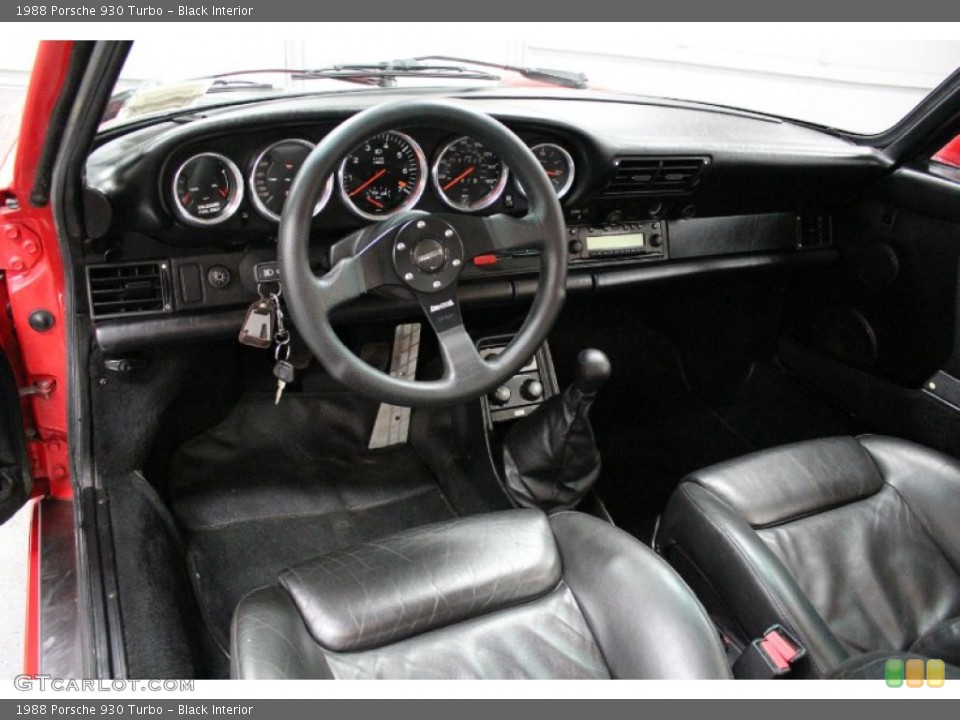 Black Interior Photo for the 1988 Porsche 930 Turbo #57905029