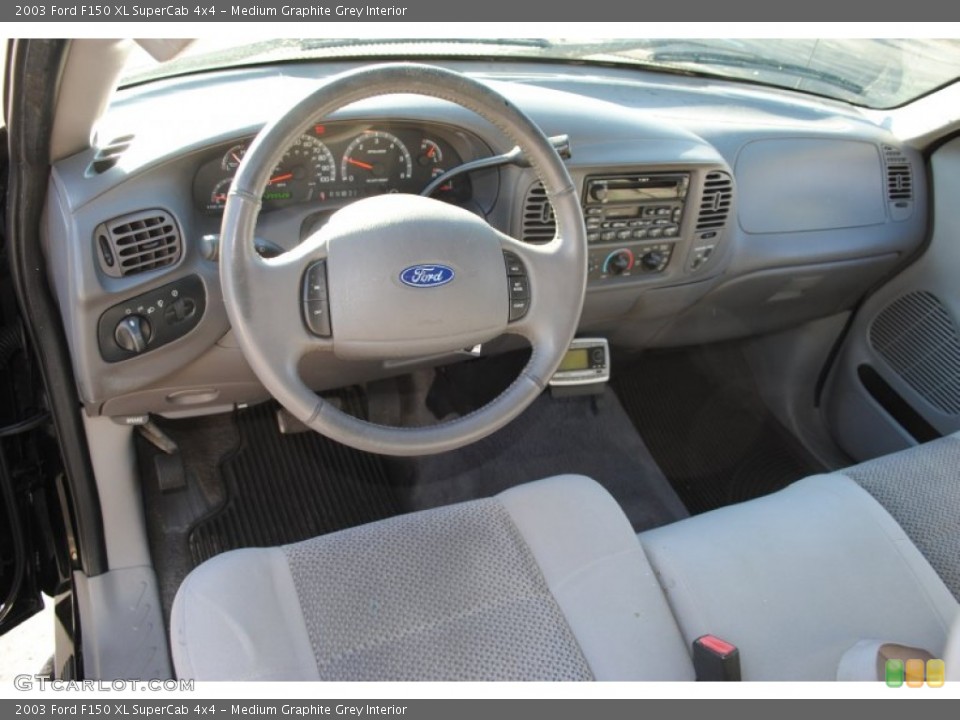 Medium Graphite Grey Interior Dashboard for the 2003 Ford F150 XL SuperCab 4x4 #57918073