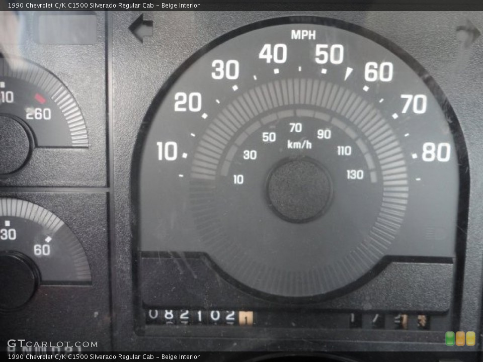 Beige Interior Gauges for the 1990 Chevrolet C/K C1500 Silverado Regular Cab #57919036