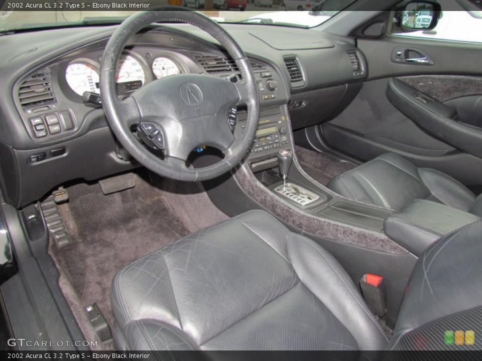 Ebony Black 2002 Acura CL Interiors