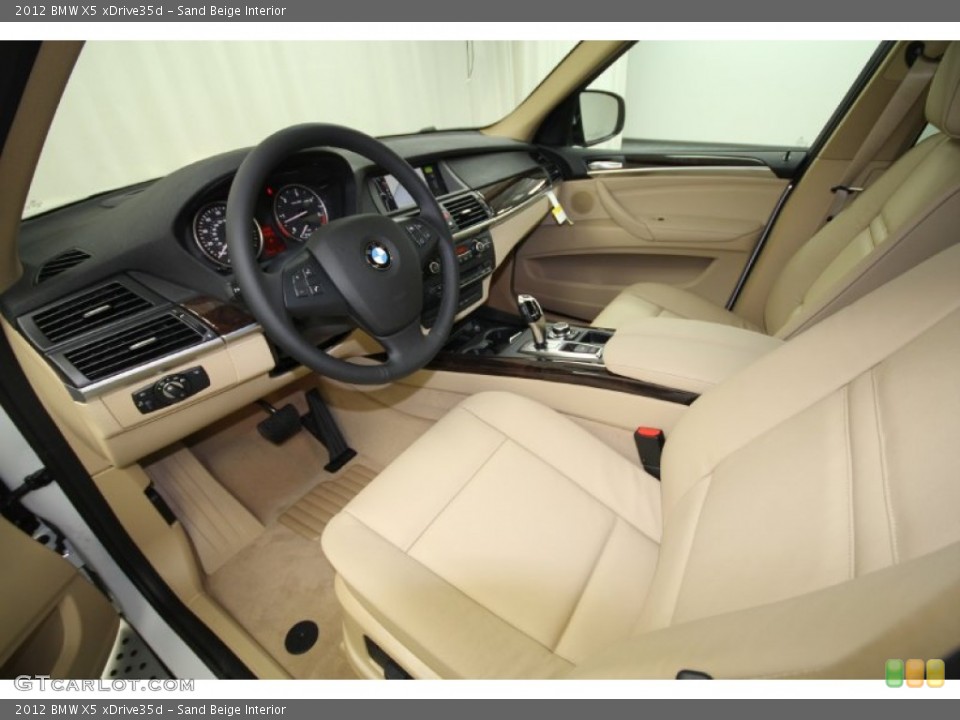 Sand Beige Interior Photo for the 2012 BMW X5 xDrive35d #57938199