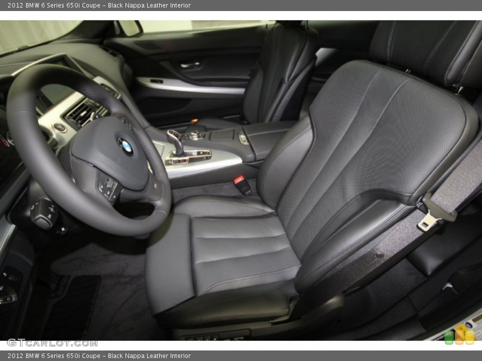 Black Nappa Leather Interior Photo for the 2012 BMW 6 Series 650i Coupe #57940539