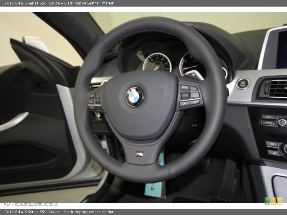 Black Nappa Leather Interior Steering Wheel for the 2012 BMW 6 Series 650i Coupe #57940650