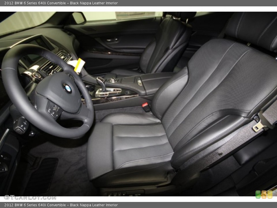 Black Nappa Leather Interior Photo for the 2012 BMW 6 Series 640i Convertible #57941778