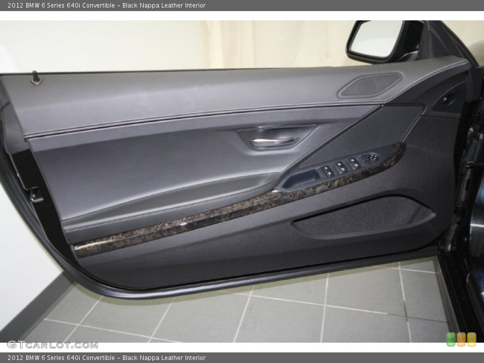 Black Nappa Leather Interior Door Panel for the 2012 BMW 6 Series 640i Convertible #57941798