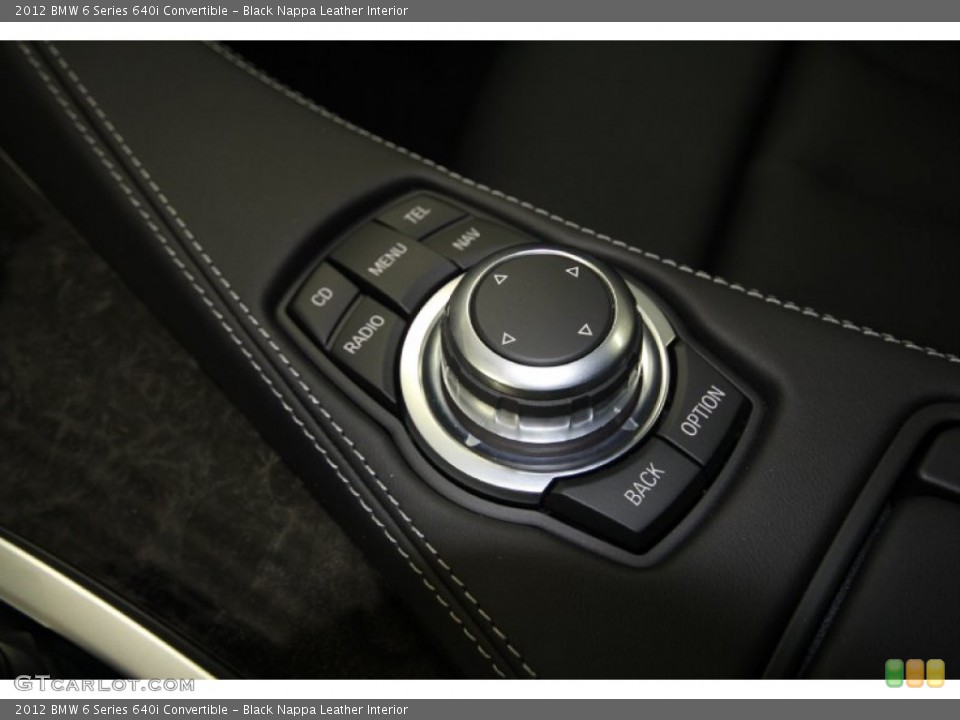 Black Nappa Leather Interior Controls for the 2012 BMW 6 Series 640i Convertible #57941850