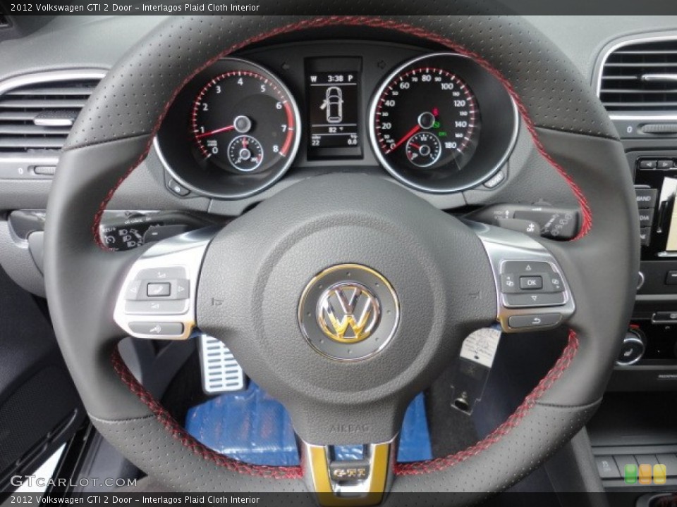 Interlagos Plaid Cloth Interior Steering Wheel for the 2012 Volkswagen GTI 2 Door #57948523