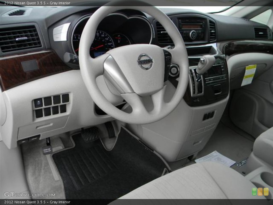 Gray Interior Dashboard for the 2012 Nissan Quest 3.5 S #57948555