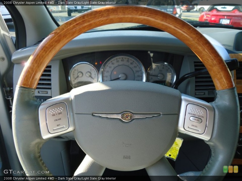 Dark Slate Gray/Light Slate Gray Interior Steering Wheel for the 2008 Chrysler Aspen Limited 4WD #57954888