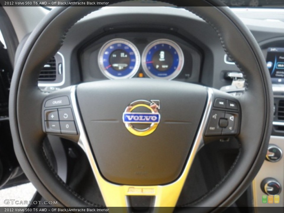 Off Black/Anthracite Black Interior Steering Wheel for the 2012 Volvo S60 T6 AWD #57956089