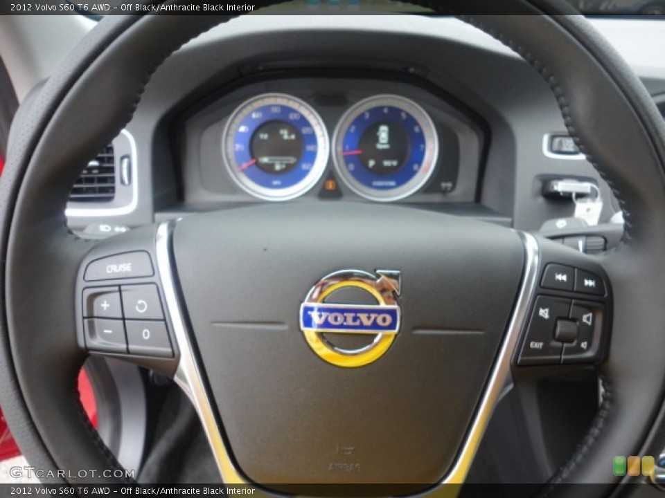 Off Black/Anthracite Black Interior Steering Wheel for the 2012 Volvo S60 T6 AWD #57956314