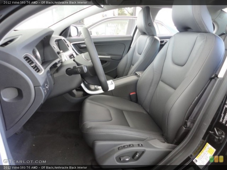 Off Black/Anthracite Black Interior Photo for the 2012 Volvo S60 T6 AWD #57956680