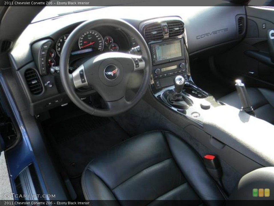 Ebony Black Interior Prime Interior for the 2011 Chevrolet Corvette Z06 #57957121