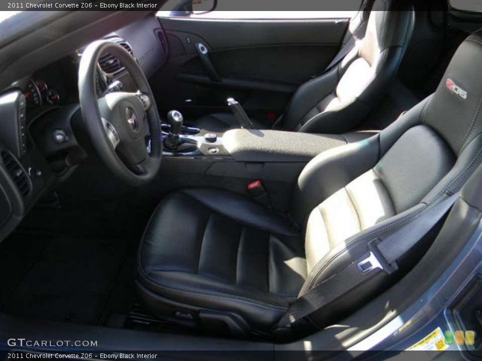 Ebony Black Interior Photo for the 2011 Chevrolet Corvette Z06 #57957130