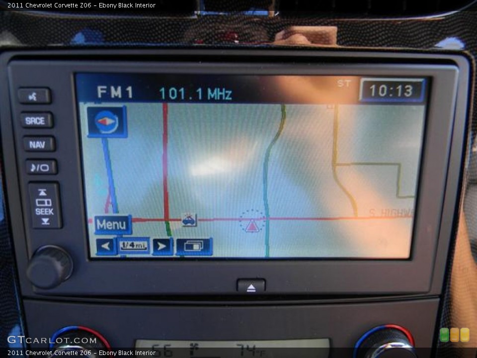 Ebony Black Interior Navigation for the 2011 Chevrolet Corvette Z06 #57957289
