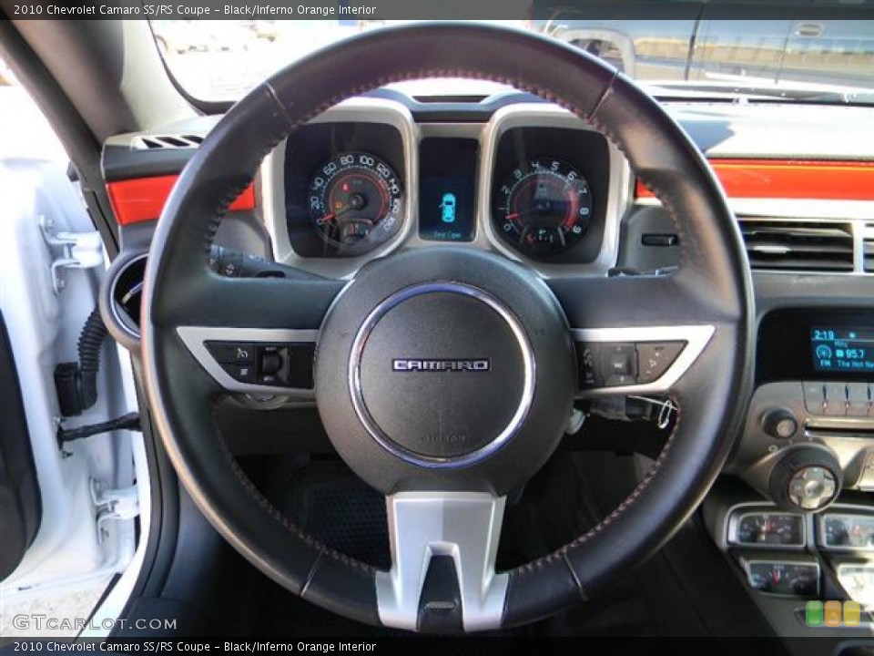 Black/Inferno Orange Interior Steering Wheel for the 2010 Chevrolet Camaro SS/RS Coupe #57958881