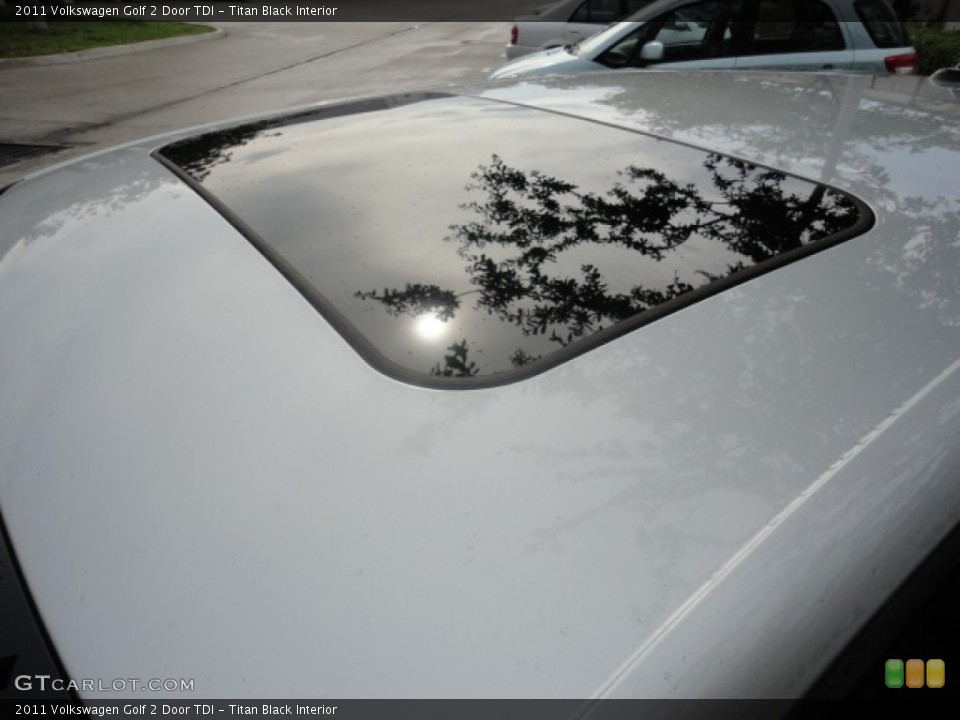 Titan Black Interior Sunroof for the 2011 Volkswagen Golf 2 Door TDI #57959698