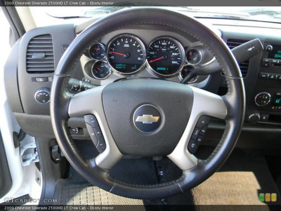 Ebony Interior Steering Wheel for the 2009 Chevrolet Silverado 2500HD LT Crew Cab #57960631