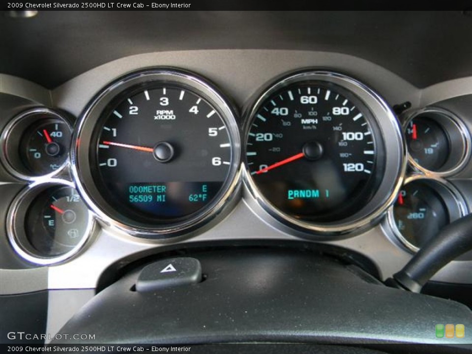 Ebony Interior Gauges for the 2009 Chevrolet Silverado 2500HD LT Crew Cab #57960643