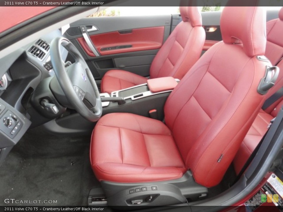 Cranberry Leather/Off Black Interior Photo for the 2011 Volvo C70 T5 #57961732