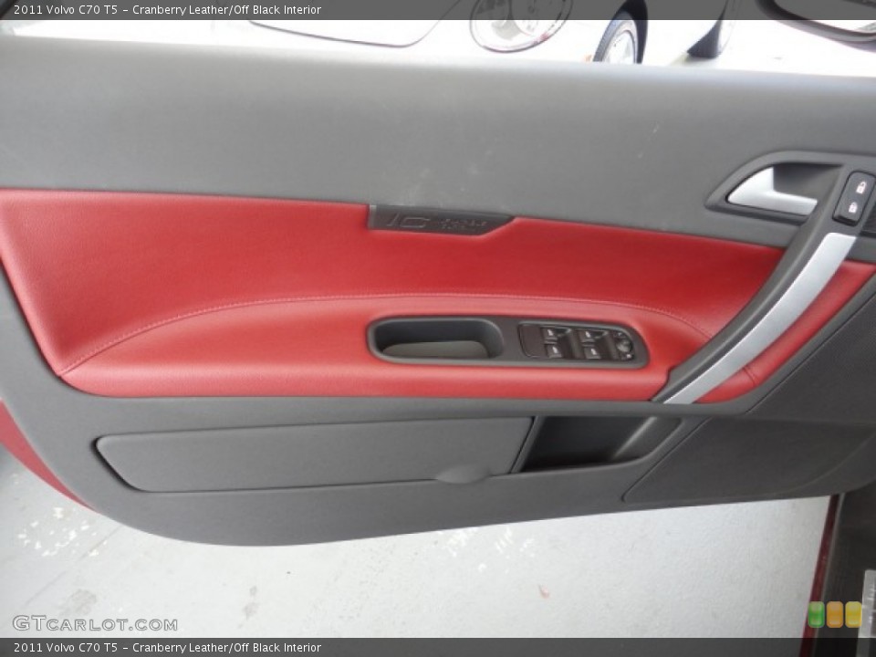 Cranberry Leather/Off Black Interior Door Panel for the 2011 Volvo C70 T5 #57961747