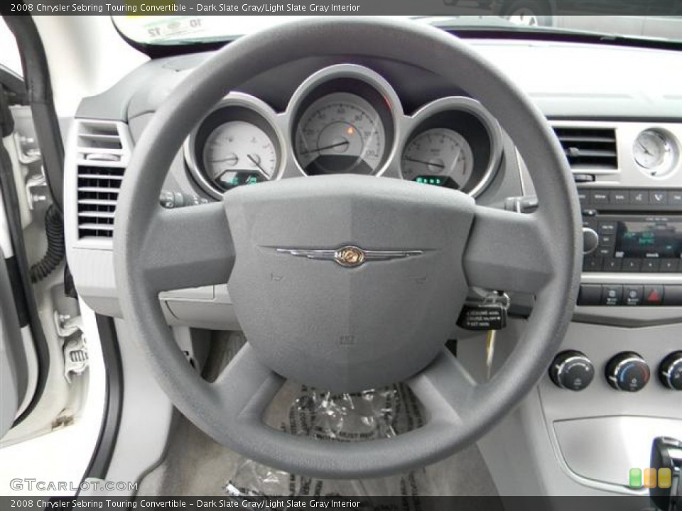 Dark Slate Gray/Light Slate Gray Interior Steering Wheel for the 2008 Chrysler Sebring Touring Convertible #57962870