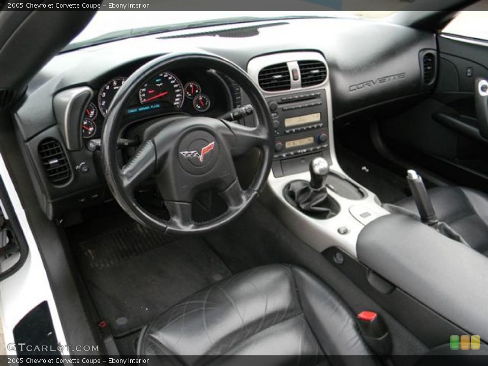 Ebony Interior Prime Interior for the 2005 Chevrolet Corvette Coupe #57965325