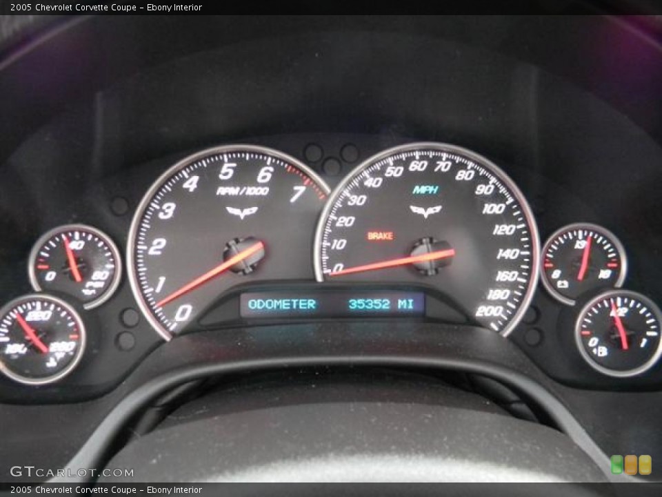 Ebony Interior Gauges for the 2005 Chevrolet Corvette Coupe #57965405
