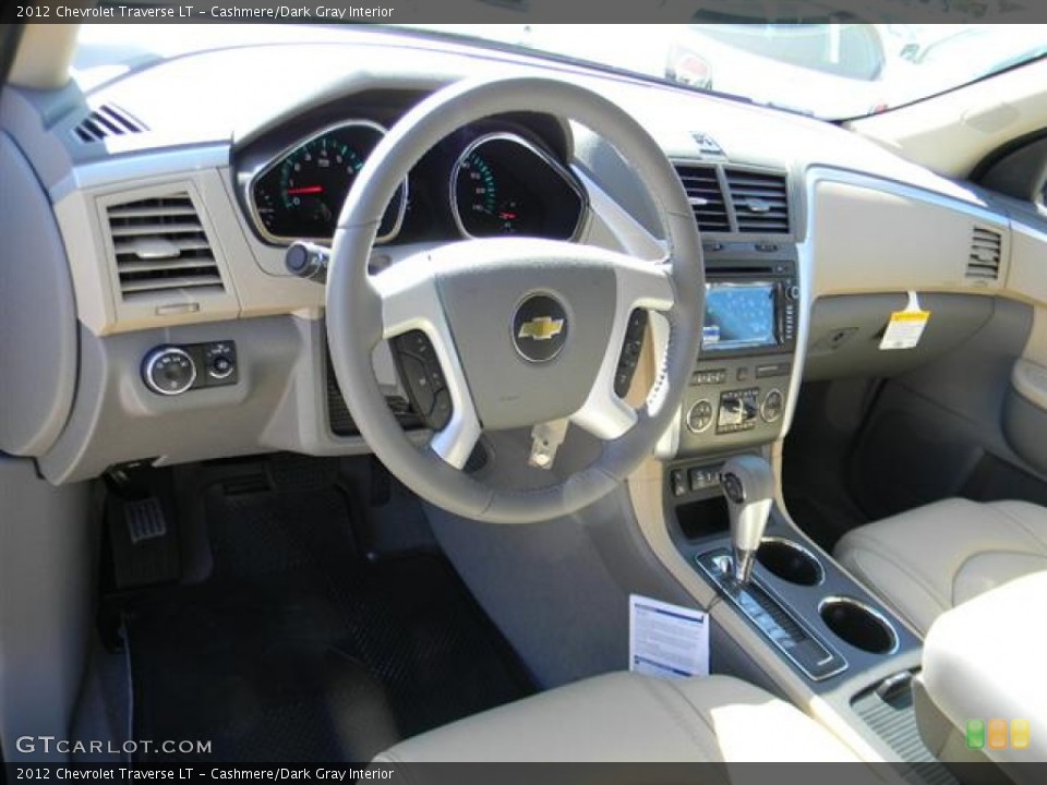 Cashmere/Dark Gray Interior Dashboard for the 2012 Chevrolet Traverse LT #57968363