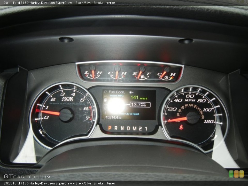 Black/Silver Smoke Interior Gauges for the 2011 Ford F150 Harley-Davidson SuperCrew #57971168