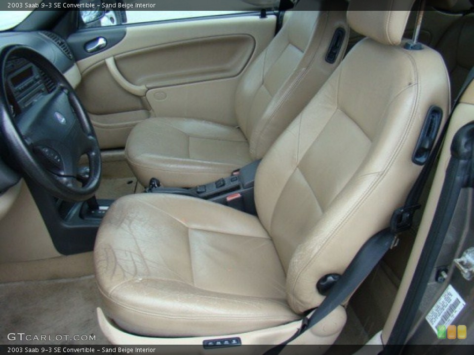 Sand Beige Interior Photo for the 2003 Saab 9-3 SE Convertible #57973928