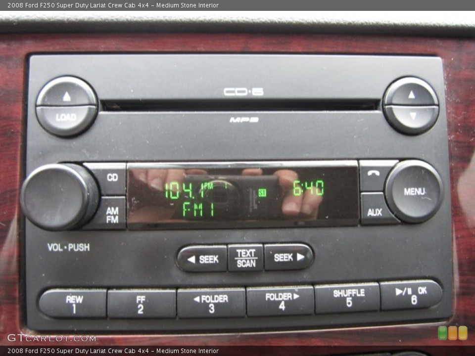 Medium Stone Interior Audio System for the 2008 Ford F250 Super Duty Lariat Crew Cab 4x4 #57975092