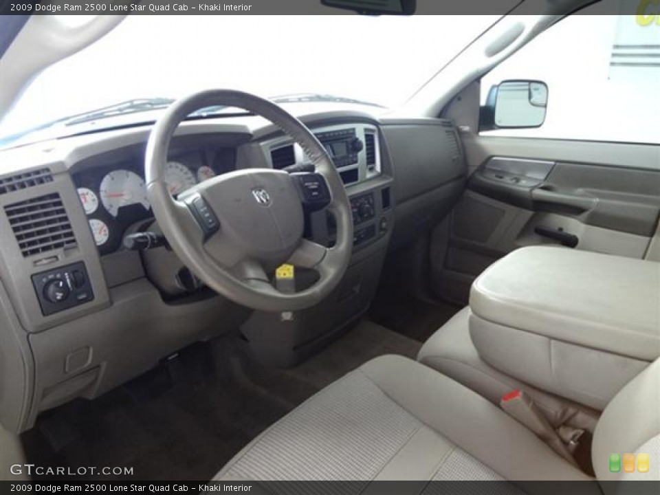 Khaki Interior Prime Interior for the 2009 Dodge Ram 2500 Lone Star Quad Cab #57975170