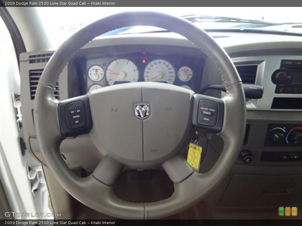 Khaki Interior Steering Wheel for the 2009 Dodge Ram 2500 Lone Star Quad Cab #57975224