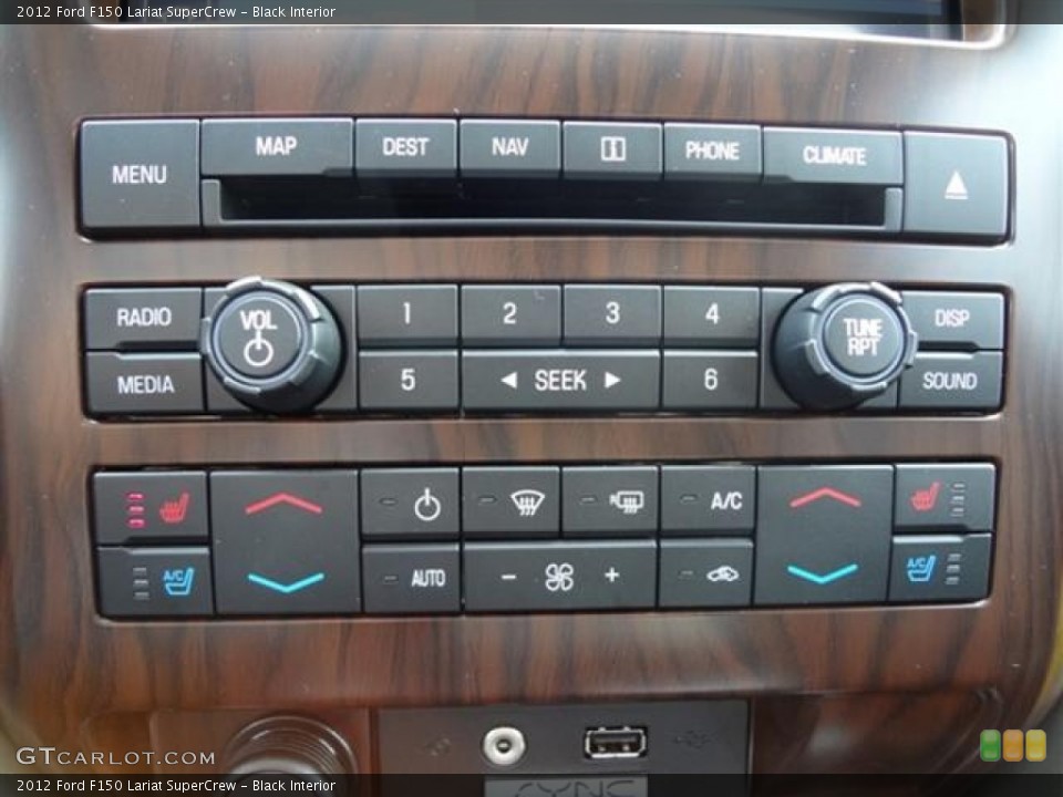 Black Interior Controls for the 2012 Ford F150 Lariat SuperCrew #57976625