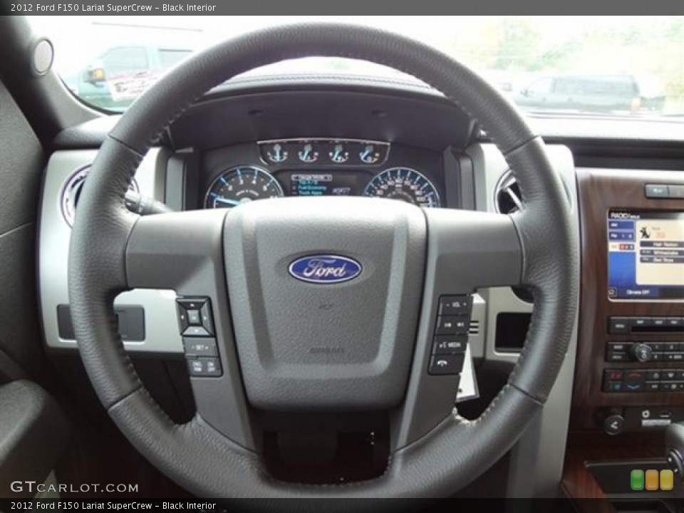 Black Interior Steering Wheel for the 2012 Ford F150 Lariat SuperCrew #57976647