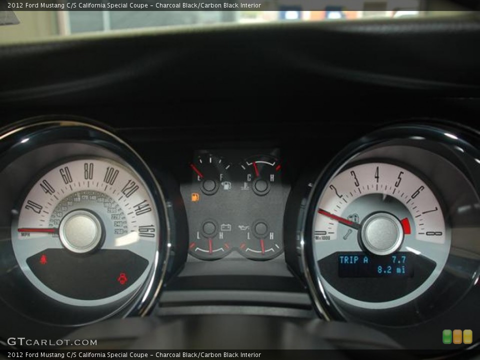 Charcoal Black/Carbon Black Interior Gauges for the 2012 Ford Mustang C/S California Special Coupe #57977369