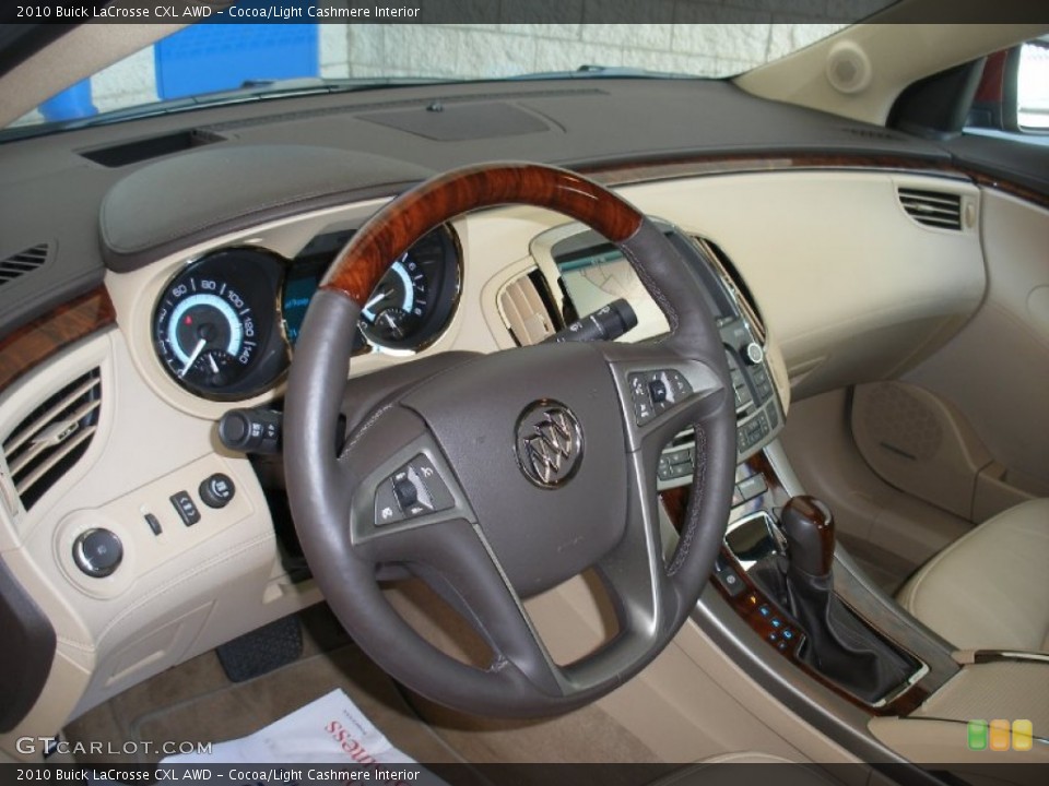Cocoa/Light Cashmere Interior Steering Wheel for the 2010 Buick LaCrosse CXL AWD #57977552