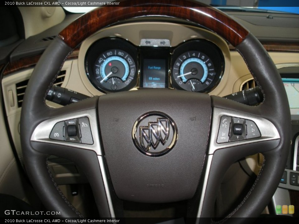 Cocoa/Light Cashmere Interior Steering Wheel for the 2010 Buick LaCrosse CXL AWD #57977561