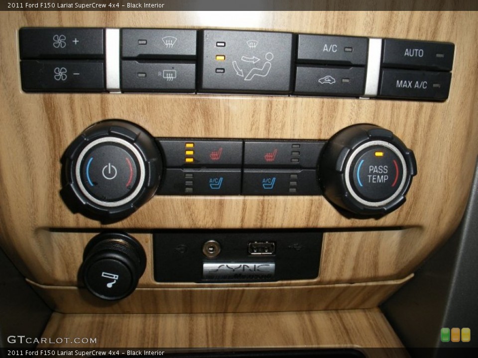 Black Interior Controls for the 2011 Ford F150 Lariat SuperCrew 4x4 #57981695