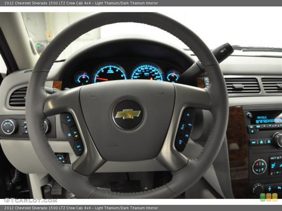 Light Titanium/Dark Titanium Interior Steering Wheel for the 2012 Chevrolet Silverado 1500 LTZ Crew Cab 4x4 #57985769