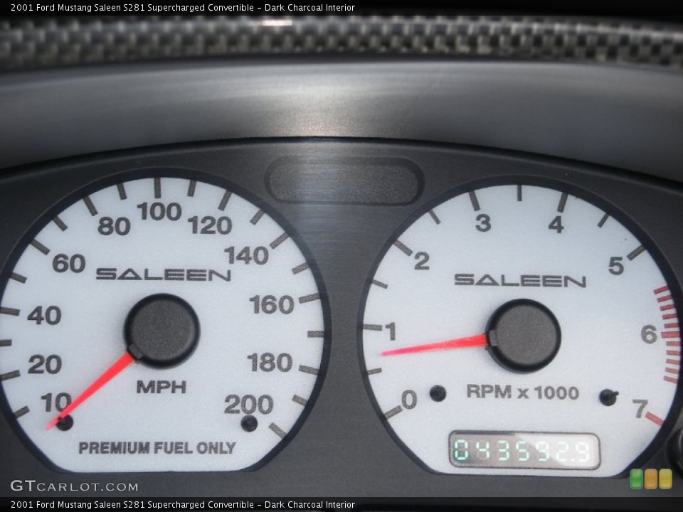 Dark Charcoal Interior Gauges for the 2001 Ford Mustang Saleen S281 Supercharged Convertible #57990758