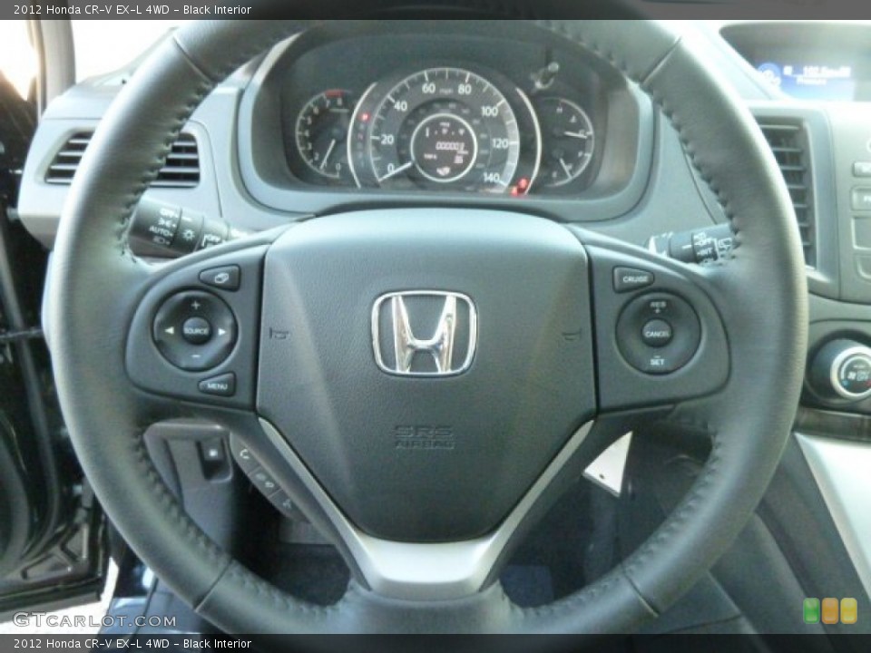 Black Interior Steering Wheel for the 2012 Honda CR-V EX-L 4WD #58005953