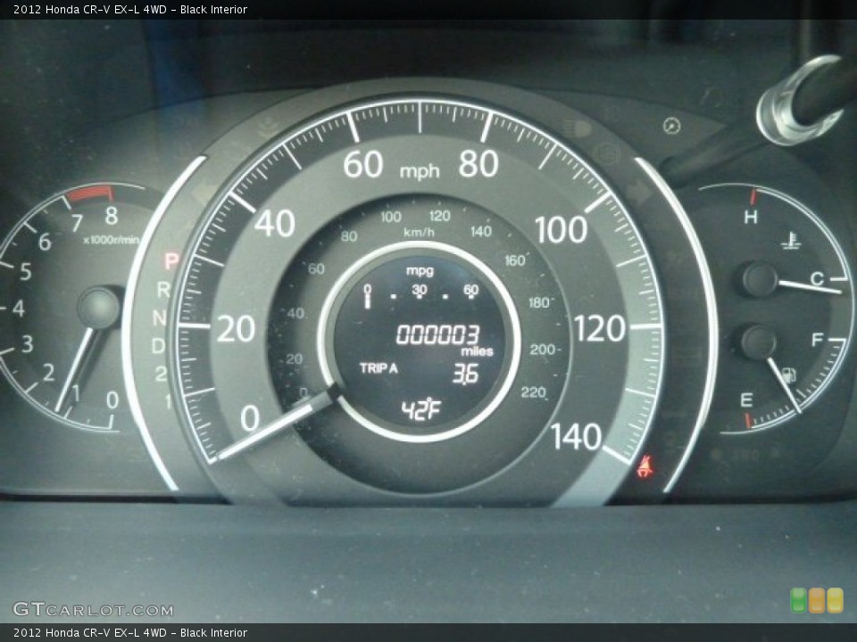 Black Interior Gauges for the 2012 Honda CR-V EX-L 4WD #58005974