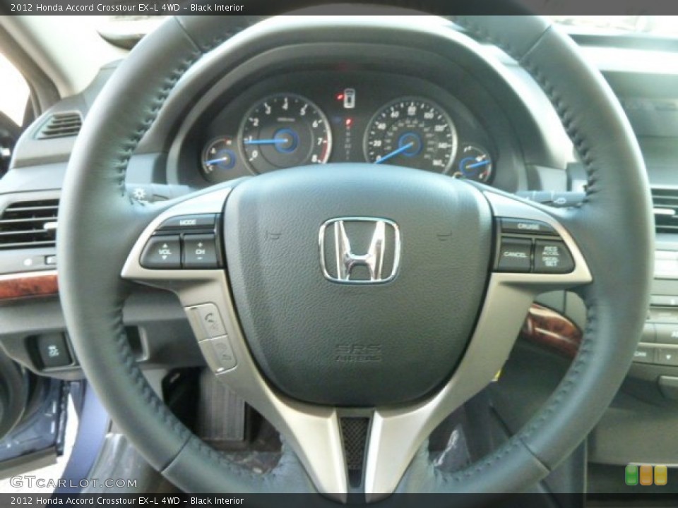 Black Interior Steering Wheel for the 2012 Honda Accord Crosstour EX-L 4WD #58006496