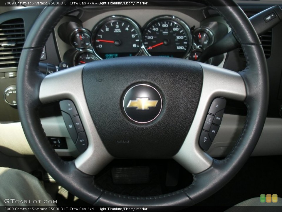 Light Titanium/Ebony Interior Steering Wheel for the 2009 Chevrolet Silverado 2500HD LT Crew Cab 4x4 #58008848